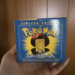 1999 Pokemon 23k Gold Plated Pikachu Card Burger King Ball Is Factory Sealed - Image 1