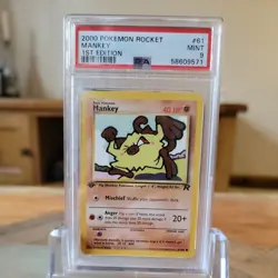Vintage Pokemon card - 1st Edition Team Rocket Mankey #61 - PSA 9 - MINT - Image 3