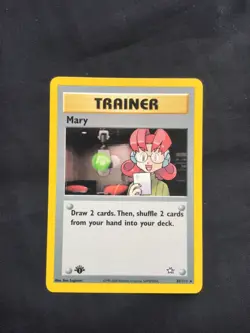 Pokemon Cards: Neo Genesis 1st Edition Rare: Mary 87/111 - Image 1