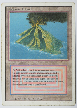Volcanic Island Magic Card Dual Land Revised MTG Reserved List - Image 1