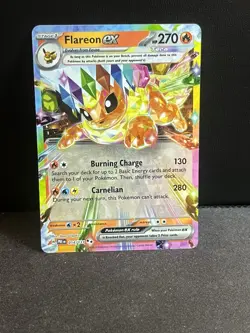 Pokemon TCG Card S&V - Prismatic Evolutions Flareon EX - 014/131 Double Rare - Image 1