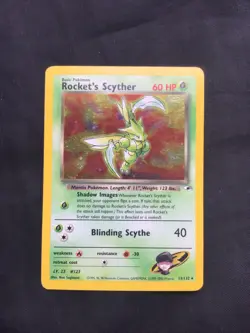 Pokemon Cards: Gym Heroes Rare Holo: Rocket's Scyther 13/132 - Image 1