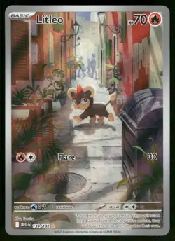Pokemon Cards Litleo 139/132 Mega Evolution Illustration Rare NM *3 - Image 1