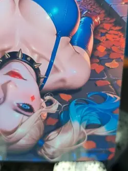 1/1 Only 1 Made Harley Quinn DC Halloween Pond Custom Waifu Card Size 5x3.5 - Image 4