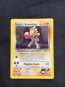 Pokemon Cards: Gym Heroes Rare Holo: Rocket's Hitmonchan 11/132 - Image 1
