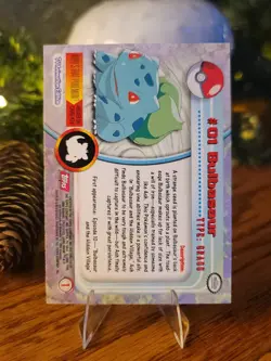 Topps Pokemon Bulbasaur #01 TV Animation Edition Non Foil Card - Red Logo - NM - Image 2