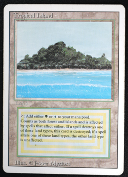 Tropical Island Magic Card Dual Land Revised MTG Reserved List - Image 3
