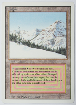 Taiga Magic Card Dual Land Revised MTG Reserved List - Image 1