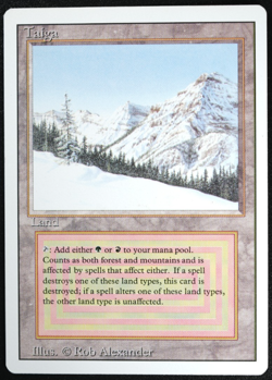 Taiga Magic Card Dual Land Revised MTG Reserved List - Image 3