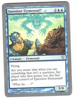 Magic_the_gathering Unhinged Question ElementalU #43 2004,MTG,LP Uncommon - Image 1