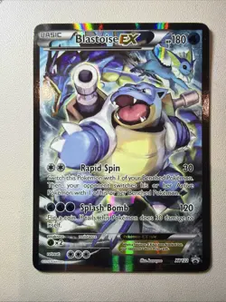 Pokemon TCG Blastoise EX XY122 Full Art Holo Black Star Promo - Image 1