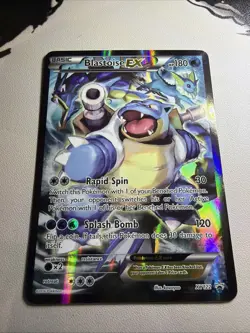 Pokemon TCG Blastoise EX XY122 Full Art Holo Black Star Promo - Image 2
