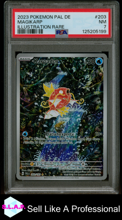 KARPADOR POKEMON 203/193 2023 PALDEA EVOLVED ILLUSTRATION RARE DEUTSCH PSA 7 - Image 1