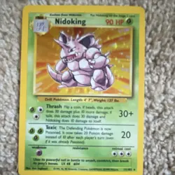 Pokemon Nidoking Base Set Holo Rare Card 11/102 90 HP Wizards 1999 - Image 1