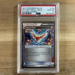 PSA 10 Gem Mint Victory Piece Holo 130 Pokemon 2012 Black & White Plasma Storm - Image 1
