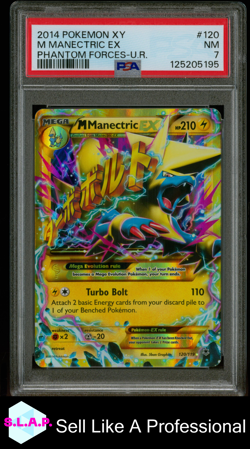 M MANECTRIC EX POKEMON 120/119 2014 PHANTOM FORC3S ULTRA RARE ENGLISH PSA 7 - Image 1