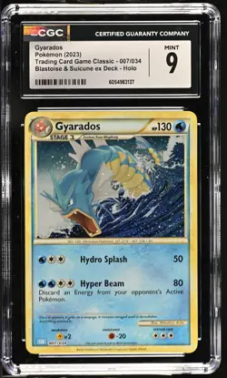 CGC 9 Gyarados 007/034 Blastoise Suicune ex Deck Pokemon TCG Classic Holo Mint - Image 1
