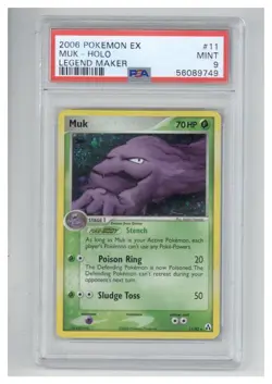 2006 Pokemon EX Legend Maker Muk Holo PSA 9 Mint 11/92 - Image 1