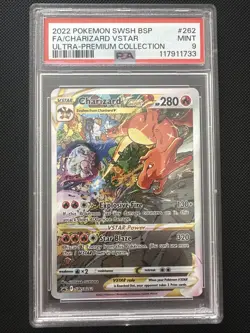 Pokemon TCG Charizard VSTAR SWSH262 Holo Black Star Promo PSA 9 Mint - Image 1