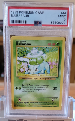 1999 Pokemon Base Set Bulasaur 44/102 - PSA 9 MINT - #44 GENUINE - Image 1