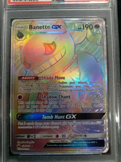Graded PSA 9 2018 Pokemon Sun & Moon BANETTE GX #174 Celestial Storm MINT - Image 2