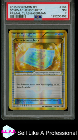 SCHWACHENSCHUTZ POKEMON 164/160 2015 PRIMAL CLASH SECRET RARE DEUTSCH PSA 7 - Image 1