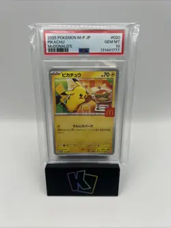 Pokemon TCG Pikachu 020/M-P McDonald's Happy Set Promo Japanese 2025 PSA 10 - Image 1
