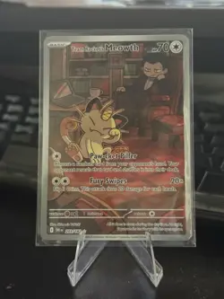Pokemon TCG Team Rockets Meowth Card 203/182 Destined Rivals Set - Image 1