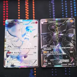 Pokemon TCG Black & White Holo Reshiram 113/114 & Zekrom 114/114 Card Lot - Image 1