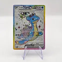 Pokemon TCG Stellar Crown Lapras EX Full Art Card 158/142 English - Image 1