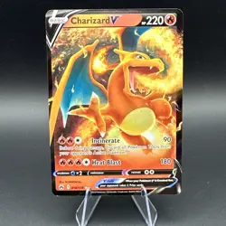 Pokemon TCG Charizard v Crown Zenith Holo Ultra Rare Card 018/159 - Image 1