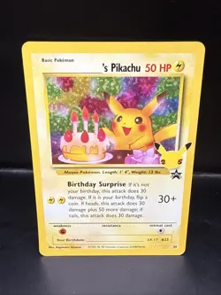 Pokemon TCG Birthday Pikachu Celebrations Classic Collection Promo Card #24 A - Image 2