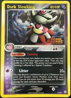 Dark Slowking EX Team Rocket Returns 9/101 Stamped Holo Rare Pokemon Card NM - Image 1