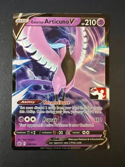 Galarian Articuno V Ultra Rare Prize Pack Series Cards 058/198 NM - Image 1