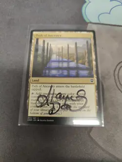 1x Signed Path Of Ancestry Magic The Gathering Land - Image 1