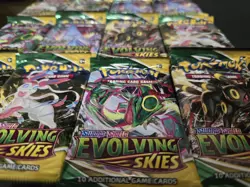 Pokemon Sword & Shield Evolving Skies TCG Lot of 12 Booster Packs - All Art Work - Image 2
