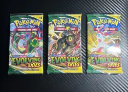 Pokemon Evolving Skies Booster Pack Sealed Set Of 3x - Image 1