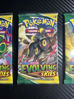 Pokemon Evolving Skies Booster Pack Sealed Set Of 3x - Image 3