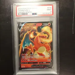 2023 Pokemon SWSH CHARIZARD V 018/159 Crown Zenith PSA 9 Mint - Image 1