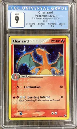 Pokemon Charizard Ex Power Keepers Holo #6 CGC 9 - Image 1