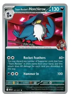 Pokemon TCG - Ascended Heroes - (Holo Rare) - Team Rocket's Honchkrow - 127/217 - Image 1