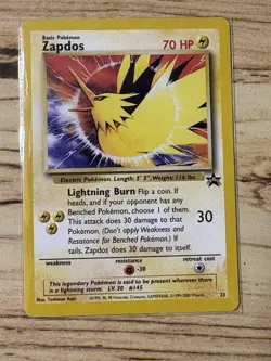 Pokemon TCG Zapdos 23 Black Star Promo WOTC NM - Image 1