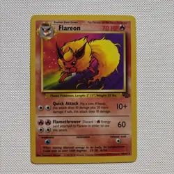 Pokemon TCG Flareon 19/64 Jungle Unlimited Rare Non-Holo Wizards of the Coast - Image 1
