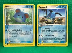 Pokemon Tcg Azumarill 30/100 & Marill 68/100 EX Sandstorm Non Holo - Image 1
