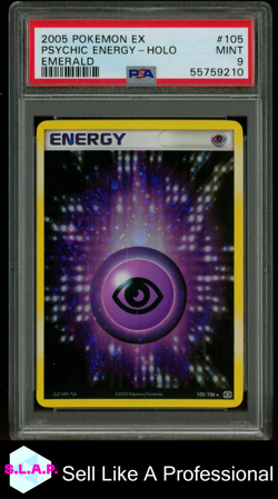 PSYCHIC ENERGY POKEMON 105/106 2005 EMERALD HOLO ENGLISH PSA 9 - Image 1