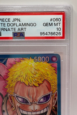 2022 One Piece Doflamingo OP01 Alt Art PSA 10 GEM MT JPN Leader - Image 3