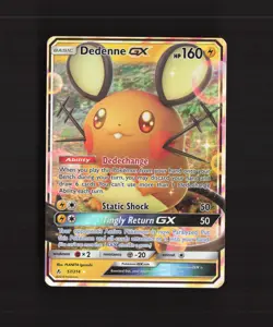 Dedenne GX 57/214 Unbroken Bonds Ultra Rare Holo Pokemon Card LP+ - Image 1