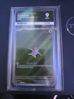 Pokemon TCG Slakoth Illustration Rare Card 212/191 Surging Sparks Ace Mint 9 - Image 1