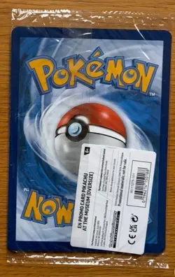 PIKACHU POKEMON X NATURAL HISTORY MUSEUM JUMBO PROMO CARD - IN HAND - Image 2