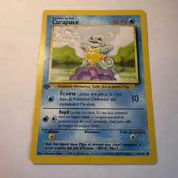 Pokemon Card - 1st Edition French Carapuce - Squirtle 63/102 Base Set Common Lp - Image 1